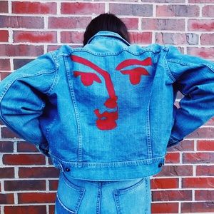 Hand painted jean jacket